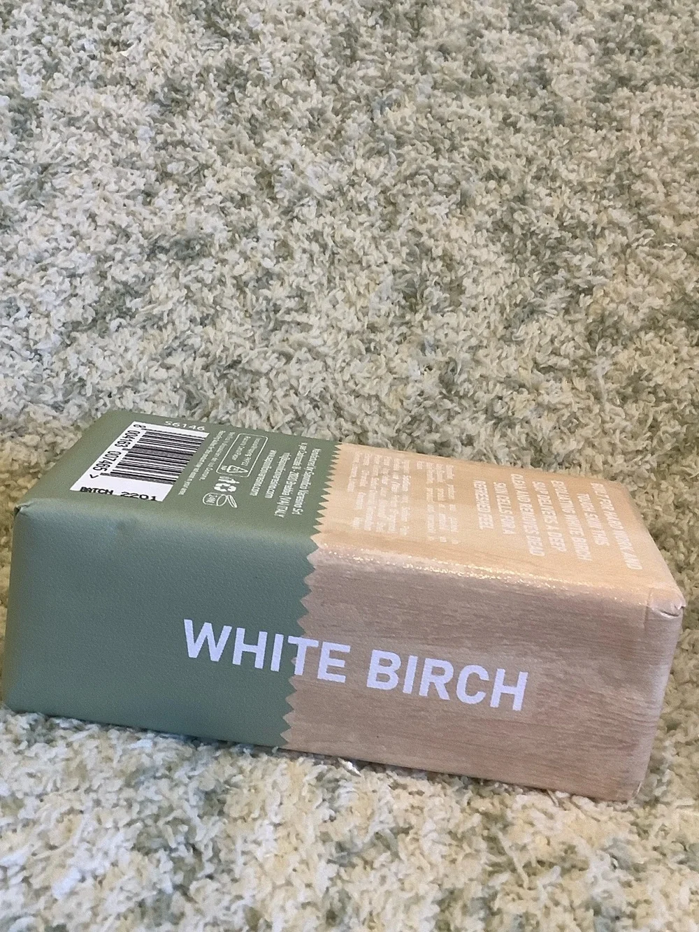 White Birch Scented Exfoliating Soap Sapone Artigianale Italiano 10.5 oz NWT